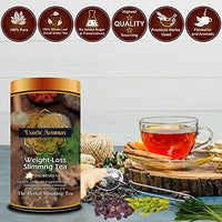 Exotic Aromas Weightloss Tea (50 G Serves 25 cups), Green Tea for weight loss with Garcinia, Cinnamon, Ginger, Lemongrass, Hibiscus.