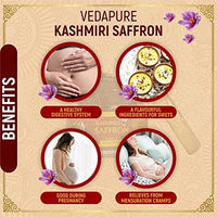 Vedapure Premium A++ Grade Kashmiri Saffron/Kesar Threads, 1gram (Kashmiri & Afghan Combo)