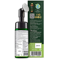 WOW Skin Science Green Tea Foaming Face Wash with Built-In Face Brush - for Treating Acne and Unclogging Pores - 150mL