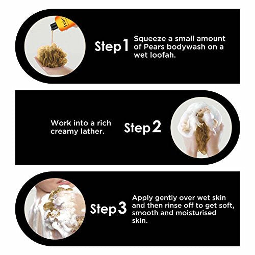 Pears Bodywash Moisturising 98% Pure Glycerine 250 ml (Free Loofah)