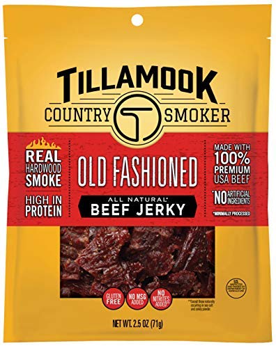 Tillamook Country Smoker Real Hardwood Smoked Beef Jerky, Old Fashioned, 2.5 Ounce