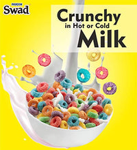 Swad Breakfast Cereal, Multigrain Fruit Rings (Made with Oats, Rice, Corn, High Fibre Frooty Loops Cereal for Kids) Jar, 280 g