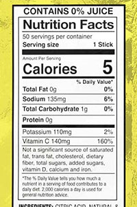 Sqwincher Zero Qwik Stik Sugar Free, Lemonade, .11 oz (Pack of 50)