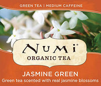 Numi Organic Tea Jasmine Green, 18 Count Box of Tea Bags (Pack of 3) (Packaging May Vary)
