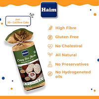 HAIM Organic Crispy Rice Thick Wholegrain Brown Rice Cakes with Multigrain (Jowar, Bajra & Ragi) (Vegan, All Natural, Gluten Free), 110 g