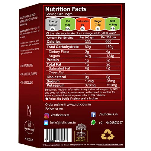 NUTICIOUS Dried Cherries - 250 GM (Dryfruits & Berries,Nuts )