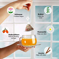 Tea Treasure Calm, Herbal Tisane Tea for Healthy Hair and Glowing Skin Detox Herbal Tea, 18 Pyramid Bags