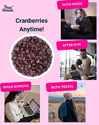True Elements Whole Cranberries 125g - Cranberry Dry Fruit | Non-GMO, Gluten Free & Vegan Dried Berries
