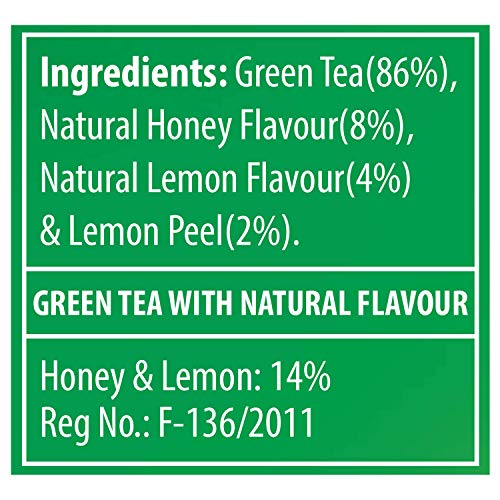 TE-A-ME Renew Honey Lemon Natural Green Tea, 25 Tea Bags - Improves Metabolism & Reduces Waist