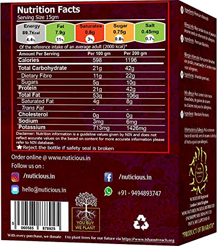 Nuticious - Almonds 125 G Badam (Pack of 3 ) Dryfruits & Berries,Diwali Gifts ,Diwali Offer ,Nuts