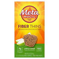 Metamucil Fiber Thins, Psyllium Husk Fiber Supplement, Apple Crisp, 12 Ct