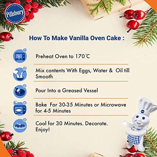Pillsbury Oven Cake Mix, Vanilla, 225 g