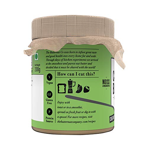 The Butternut Co. Cashew Butter Unsweetened, 200 gm (No Added Sugar, Vegan, High Protein, Keto)