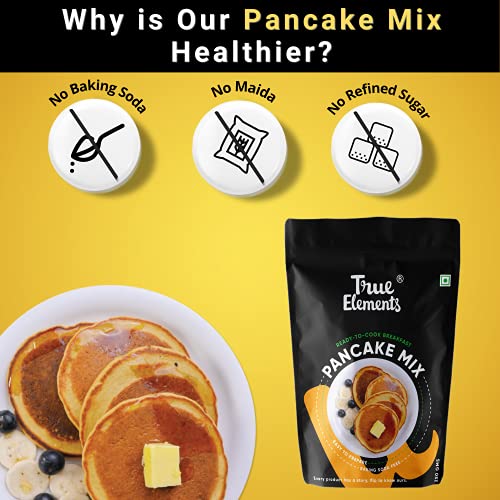 True Elements Pancake Mix 250g - With 20% Millet (Jowar) | 2-Minute Pancakes | No Maida | No Baking Soda | No Added Sugar