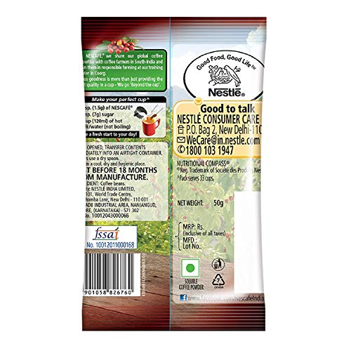 Nescafé Nestle Nescafe Classic Ground Coffee, 50g Pouch