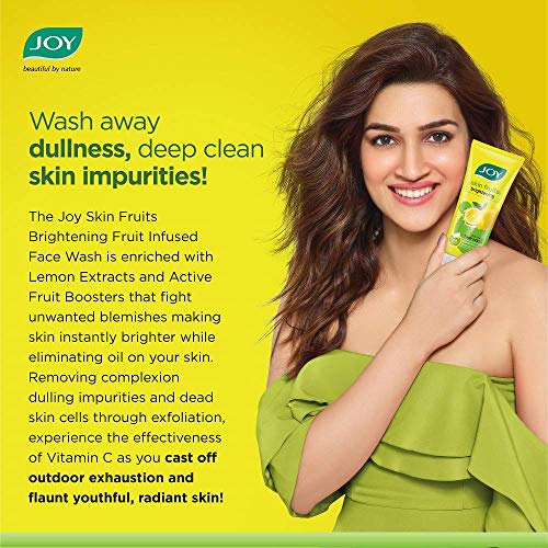 Joy Skin Fruits Lemon Brightening Face Wash, Oil Clear and Fruit Infused With Lemon extracts & Active Fruit Boosters, Lemon Face Wash For Oily Skin | Brightens Skin to Reveal Natural Glow - Pack of 2 X 100 ml