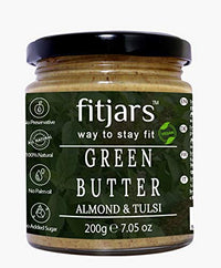 FITJARS Almond Butter with Tulsi ,200 GE Nut butters ,Crunchy Butter ,Bread Spread )