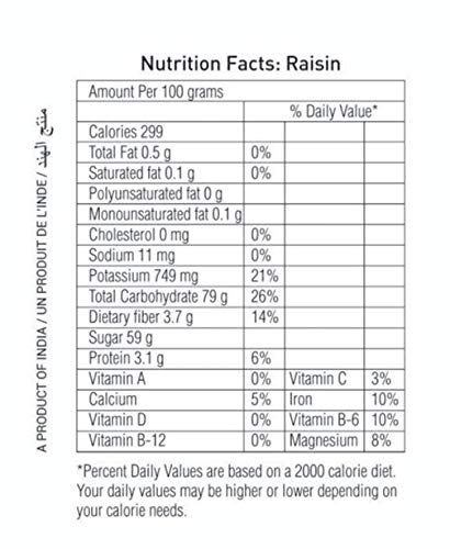 Natureland Organics Raisins / Kismis 250 Gm - Organic Raisins