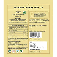 VAHDAM Chamomile Green Tea with Pure Lavender Flowers 15 TBS | USDA Certified Organic Chamomile Tea for Stress Relief and Good Sleep
