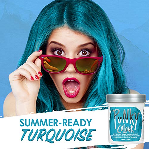 Jerome Russell Punky Semi Permanent Hair Color Conditioning, 100ml - Turquoise (Pack of 1)