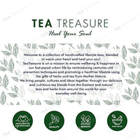 Tea Treasure Sweet Dreams Tea - 10 Pyramid Tea Bags - Blend of Chamomile Flowers, Lavender, Lemongrass & Brahmi leaf |Tea for Good Sleep | Detox Tea | Stress Relief | Calming & Relaxing Tea