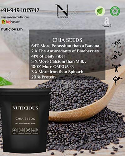 NUTICIOUS Organic Chia Seeds -250 G
