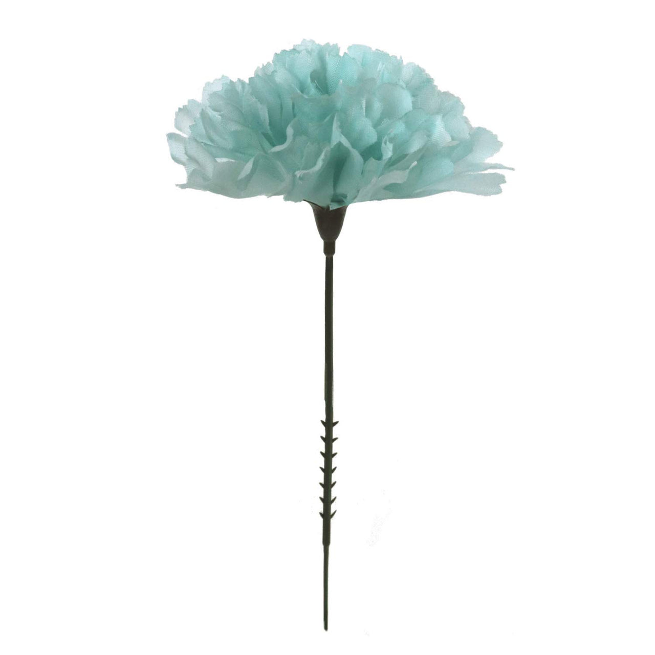 Larksilk Blue Silk Carnation Picks, Artificial Flowers for Weddings, Decorations, DIY Decor, 50 Count Bulk, 3.5" Carnation Heads with 5" Stems