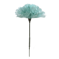 Larksilk Blue Silk Carnation Picks, Artificial Flowers for Weddings, Decorations, DIY Decor, 50 Count Bulk, 3.5