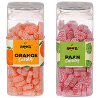 Hoots Candy Combo Pack of Orange Candy & Paan Candy Combined Weight 360gms II Flavoured Sugar Candy II Assorted Sweet Candy Pack for Kids II Sweet & Chatpata Candy II