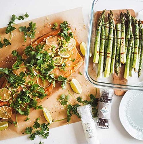 Maldon Salt, Whole Black Peppercorn Grinder, 50 g, Refillable and Adjustable, Kosher, Natural, Aromatic