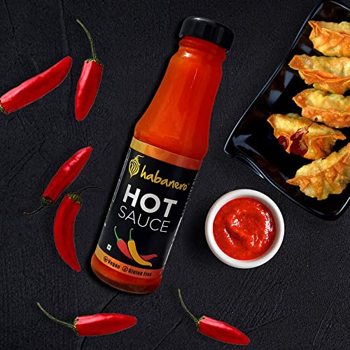 Habanero Hot chilli Sauce lNon-GMO|Gluten Freel100% Vegan and Natural Ingredients (185 grams)
