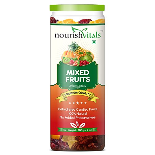 NourishVitals Mixed Dried Fruits (Dehydrated Fruit), 200 g, (Model: NUVITAL25)
