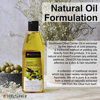 Soulflower Olive Carrier Oil for Moisturizing Skin & Face, Hair Nourishment, Makeup Primer - 100% Pure & Natural Undiluted Coldpressed Oil, 225ml