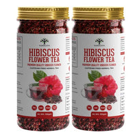 Vanalaya Hibiscus Tea For Glowing Skin, Weight loss Made with 100% Natural Hibiscus Petals (Pack Of 2x50g)