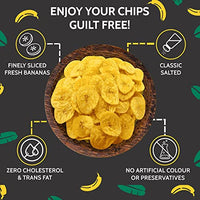 5:15PM Yellow Banana Chips Snacks - Fresh Crispy Banana Wafers Chips | Classic Salted Flavour – 400g Packet