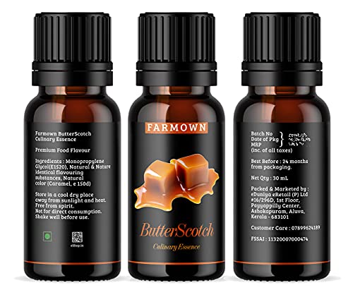Farmown Premium Food Flavour Essence Combo Pack (Butterscotch & Vanilla)