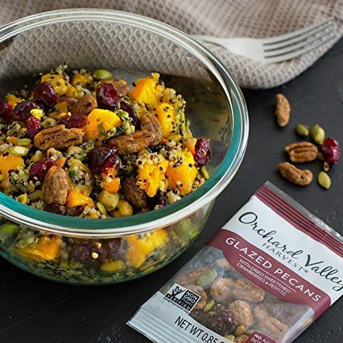 Orchard Valley Harvest Glazed Pecans Salad Toppers, 0.85 Ounce Bags (Pack of 15), with Cranberries and Pepitas, Non-GMO, No Artificial Ingredients