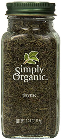 Simply Organic Thyme Leaf Whole Certified Organic, 0.78-Ounce Container