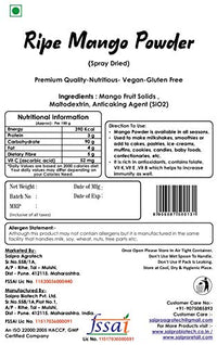 Saipro's  Eatery Harvest Ripe Mango Powder,200 gm for Juice| Cake| Milkshake, No Artificial Colour, No preservatives