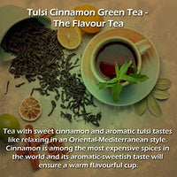 Exotic Aromas Cinnamon and Tulsi Green Tea (200 G, serves 100 cups), 100 % Whole Leaf Green tea with antioxident properties