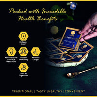 6rasa Kashaya - Herbal Tea | 15 Ayurvedic Spices Like Ashwagandha, Black Pepper, Cardamom, Turmeric | Kadha Mix | Caffeine Free | 100% Natural | No Added Sugar (2.5 g Each, 30 Dip Bags)