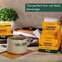 VAHDAM, Turmeric + Matcha Superfood Elixir Mix - 10 Servings | USDA Organic Turmeric Matcha Powder | Aids in Improving Focus & Immunity | Non-GMO, Vegan, Keto-Friendly & Preservative-Free