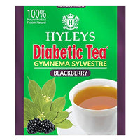 Hyleys Natural Wellness Gymnema Silvestre Green Tea With Blackberry Flavor - 25 Tea Bags (100% Natural, Sugar Free, Gluten Free and Non-GMO) (Packaging May Vary)
