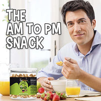 GetKrrackin! Lemon Pepper Roasted Cashews - 200g PET Jar | Zero Oil, Not Fried | Healthy Nuts | Anytime munching| Rich in fibre & protein |Perfect for gifting