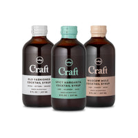 W&P Craft Cocktail Syrup Set, Old Fashioned, Moscow Mule, Spicy Margarita | Variety Pack, 8 Ounce Each, 3 Bottles | Cocktail Mixer, Handcrafted in Small Batches, Craft Cocktail, Bar Collection