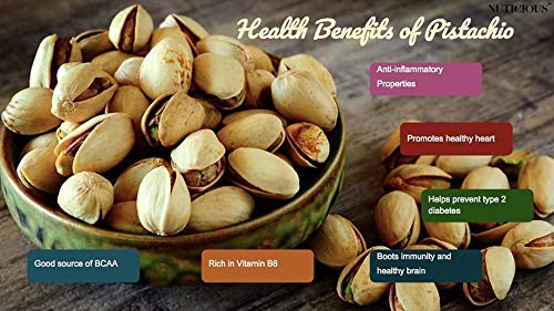 Nuticious Vegan Food Premium Pistachio Kernals /Pista - 250 GM Dryfruits (Jumbo Pista )