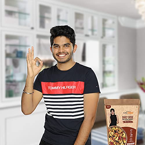 SuperHealthy Daily Dose Mixed Nuts, Seeds and Berries- Organic Trail Mix | Dry Fruit Nutmix | 20+ Varieties like Almonds, Cashews, Cranberries, Pumpkin Seed (Masala - 200g)