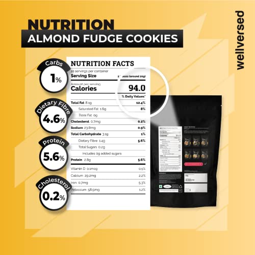 Ketofy - Almond Fudge Keto Cookies (2x200g) | Ultra Low Carb Almond Fudge Keto Cookies