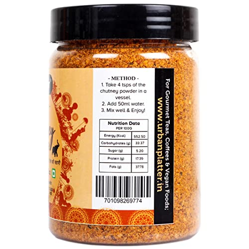 Urban Platter South Indian Style Instant Til Chutney Powder, 200g / 7oz [Ellu Podi, Sesame Chutney, Just Add Water]