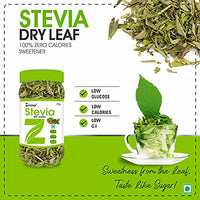Zindagi Stevia Dry Leaves - Pure Stevia Leaves - Sugar-Free Dry Stevia Leaves 70 gm (Pack of 2)